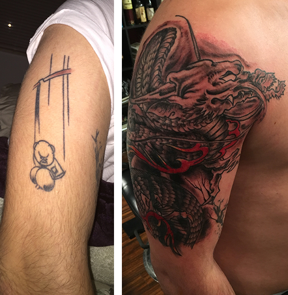 Jason's Cover Up Tattoos - Rising Dragon, One Of The Best Tattoo Shops In  NYC