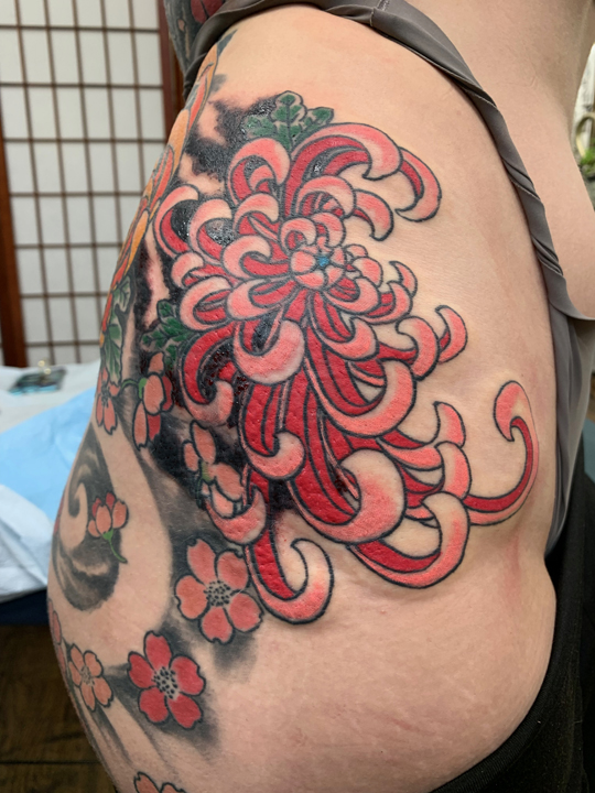 Unify Tattoo Company : Tattoos : Flower Cherry Blossom : Japanese Sleeve