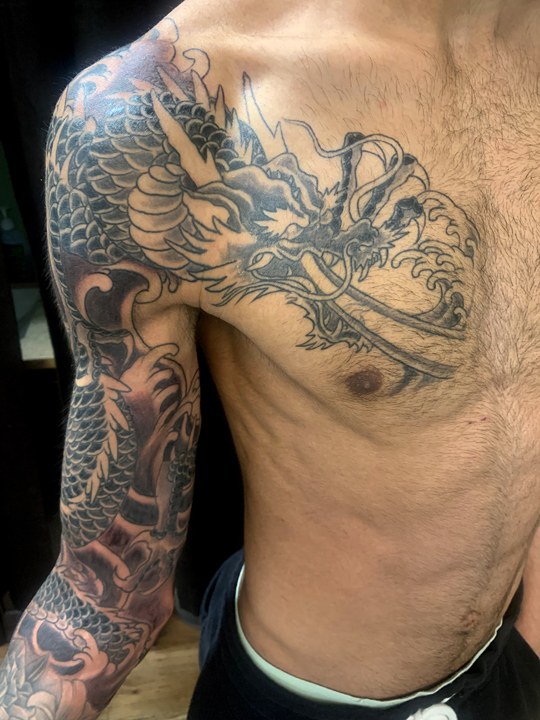 japanese dragon tattoos sleeves for men