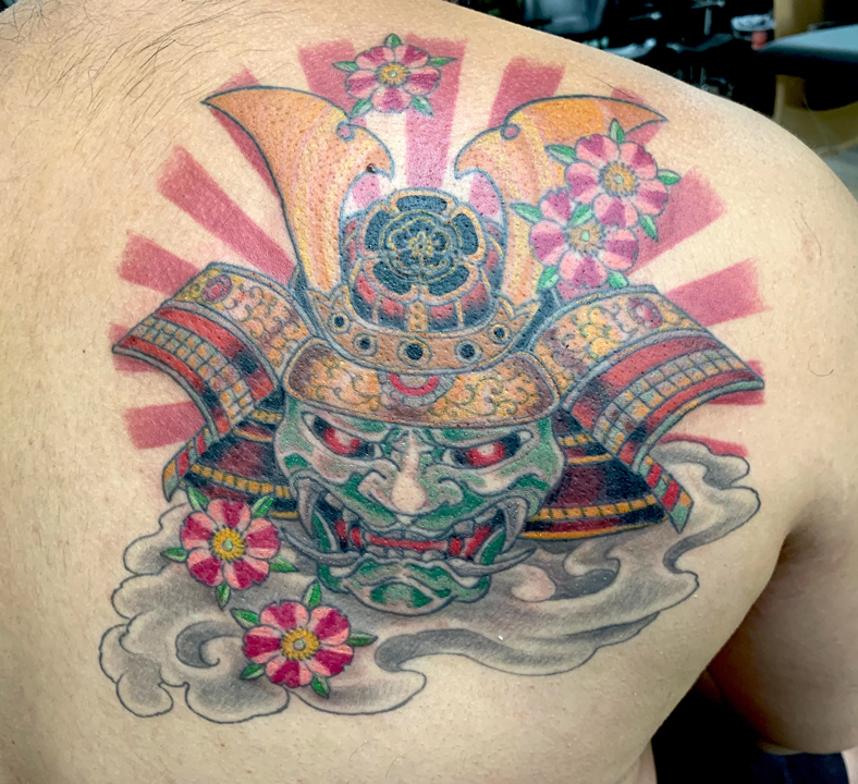 Dragon duality back piece by Darren Rosa at Rising Dragon in NYC  rtattoos