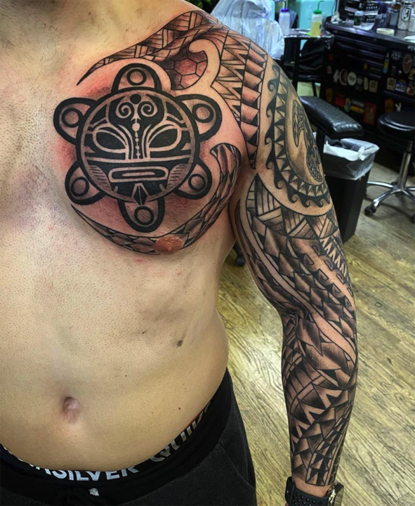 Taino Inspired Half Sleeve    taino boricua puertorico tattoos  tatuaje tatts ink tattooideas fyp fypシ cleantattoos orlando   Instagram